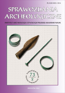 Sprawozdania Archeologiczne 73 nr 2 (2021)