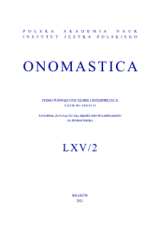 Onomastica LXV/2
