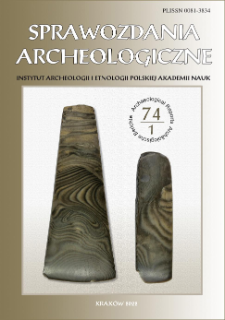 Sprawozdania Archeologiczne 74 nr 1 (2022)