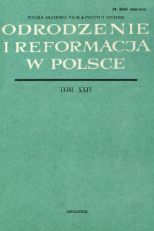 Odrodzenie i Reformacja w Polsce T. 24 (1979)