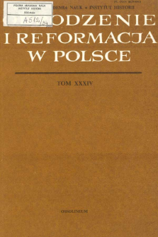 Odrodzenie i Reformacja w Polsce T. 34 (1989)