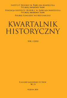 Kwartalnik Historyczny, Vol. 131 (2024) English-Language Edition No. 8
