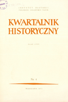 Kwartalnik Historyczny R. 79 nr 4 (1972), Artykuły recenzyjne