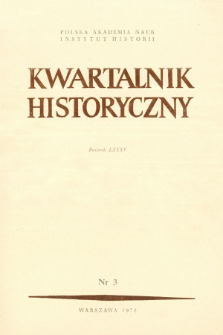 Kwartalnik Historyczny R. 85 nr 3 (1978)