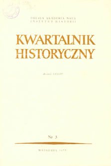 Kwartalnik Historyczny R. 84 nr 3 (1977), Artykuły recenzyjne