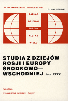 Studia z Dziejów Rosji i Europy Środkowo-Wschodniej. T. 35 (2000), Materiały i dokumenty