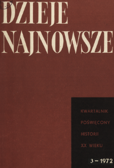 Dzieje Najnowsze : [kwartalnik poświęcony historii XX wieku] R. 4 z. 3 (1972), Artykuły recenzyjne i recenzje