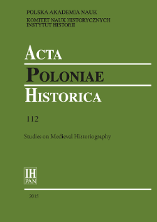 Acta Poloniae Historica. T. 112 (2015), Studies