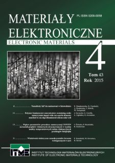 Electronic Materials 2015 Vol. 43 Issue 4