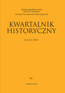 Kwartalnik Historyczny R. 123 nr 1 (2016)