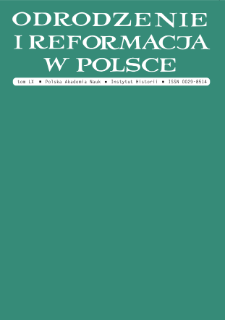 Odrodzenie i Reformacja w Polsce T. 60 (2016)