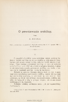 O powstawaniu urobiliny