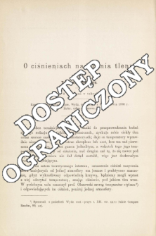 O ciśnieniach nasycenia tlenu