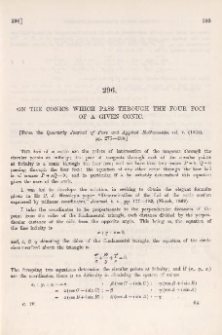 On the conics which pass through the four foci of a given conic