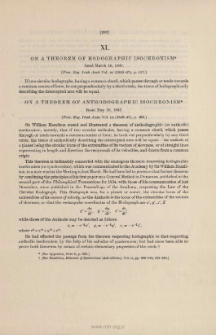 On Theorems of Hodographic and Anthodographic Isochronism. (1847)