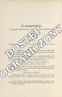 O zeagonicie, nowym produkcie wietrzenia nefelinu