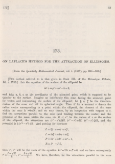 On Laplace's method for the attraction of ellipsoids