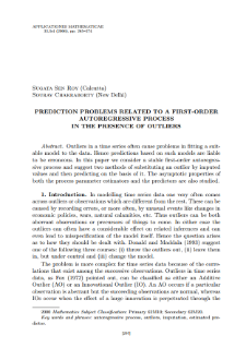 Prediction problems related to a first-order autoregressive process in the presence of outliers