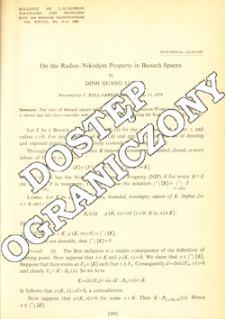On the Radon-Nikodym property in Banach spaces