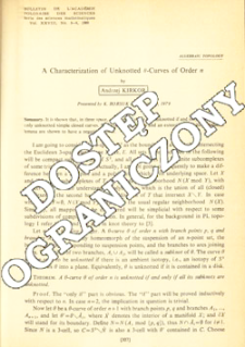 A characterization of unknotted &theta;-curves of order n