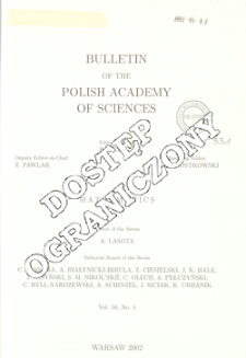 Bulletin of the Polish Academy of Sciences. Mathematics T.50, 2002, Spis treści i dodatki