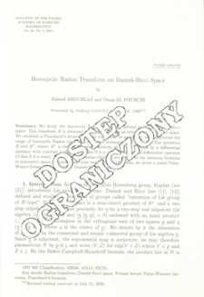 Horocyclic Radon transform on Damek-Ricci space