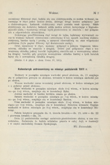 Kalendarzyk astronomiczny na miesiąc październik 1911 r.