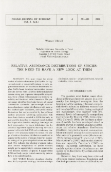 Relative abundance distributions of species: the need to have a new look at them