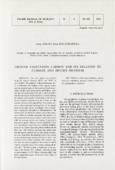 Ground vegetation carbon and its relation to climate and species richness
