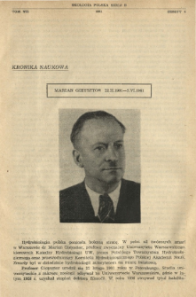 Marian Gieysztor 22.II.1901-5.VI.1961