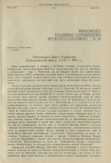 Tatrzańska Sesja Naukowa (Zakopane-Krak&oacute;w, 25-28 V 1969 r.)