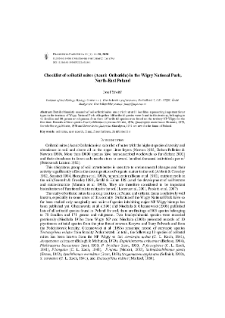 Checklist of oribatid mites (Acari: Oribatida) in the Wigry National Park, North-East Poland