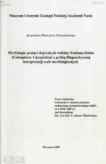 Morfologia postaci dojrzałych rodziny Endomychidae (Coleoptera: Cucujoidea) z pr&oacute;bą filogenetycznej interpretacji cech morfologicznych