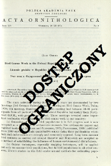 Bird census work in the Federal Republic of Germany - present status