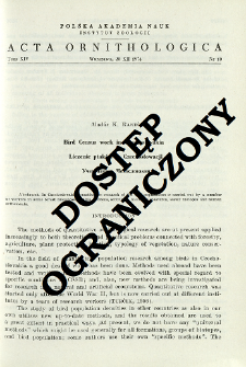 Bird census work in Czechoslovakia