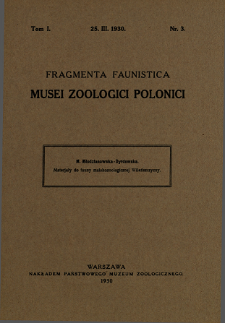 Materjały do fauny malakozoologicznej Wileńszczyzny = Beitr&auml;ge zur Molluskenfauna der Provinz Wilno in Polen