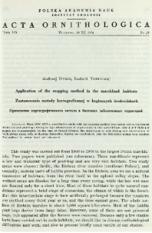Application of the mapping method in the marshland habitats