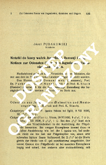 Notatki do fauny ważek Jugosławji, Rumunji i Węgier = Notizen zur Odonaten-Fauna von Jugoslavien, Rum&auml;nien und Ungarn