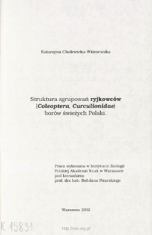 Struktura zgrupowań ryjkowc&oacute;w (Coleoptera, Curculionidae) bor&oacute;w świeżych Polski