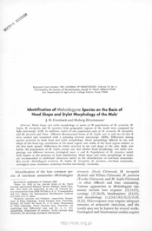 Identification of Meloidogyne species on the basis of head shape and stylet morphology of the male