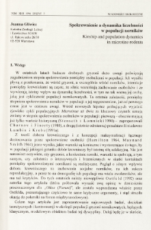 Spokrewnienie a dynamika liczebności w populacji nornik&oacute;w