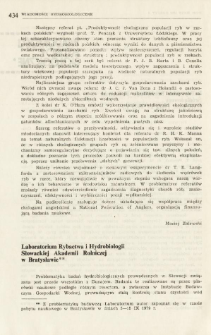 Laboratorium Rybactwa i Hydrobiologii Słowackiej Akademii Rolniczej w Bratysławie