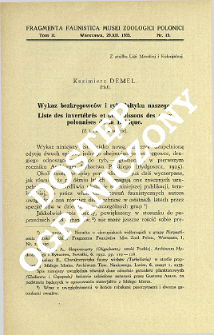 Wykaz bezkręgowc&oacute;w i ryb Bałtyku naszego = Liste des invert&eacute;br&eacute;s et des poissons des eaux polonaises de la Baltique