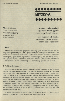 Inwentaryzacja populacji kopytnych metodą pędzeń w całych kompleksach leśnych