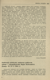 Konferencja poświęcona naukowym podstawom ochrony i zagospodarowania Bagien Biebrzańskich (Łomża, 18-19 X 1984 r.)