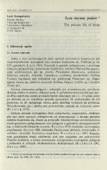 Życie intymne ptak&oacute;w