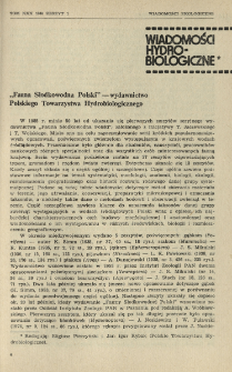 "Fauna Słodkowodna Polski" - wydawnictwo Polskiego Towarzystwa Hydrobiologicznego