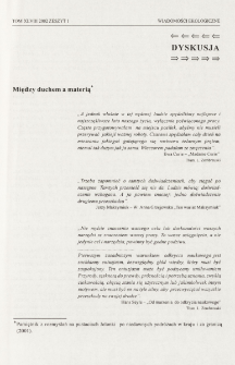 Między duchem a materią