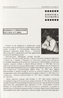 Kazimierz A. Dobrowolski (26 I 1931-6 V 2002)