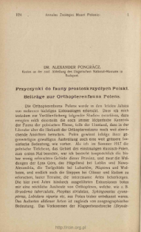 Przyczynki do fauny prostoskrzydłych Polski